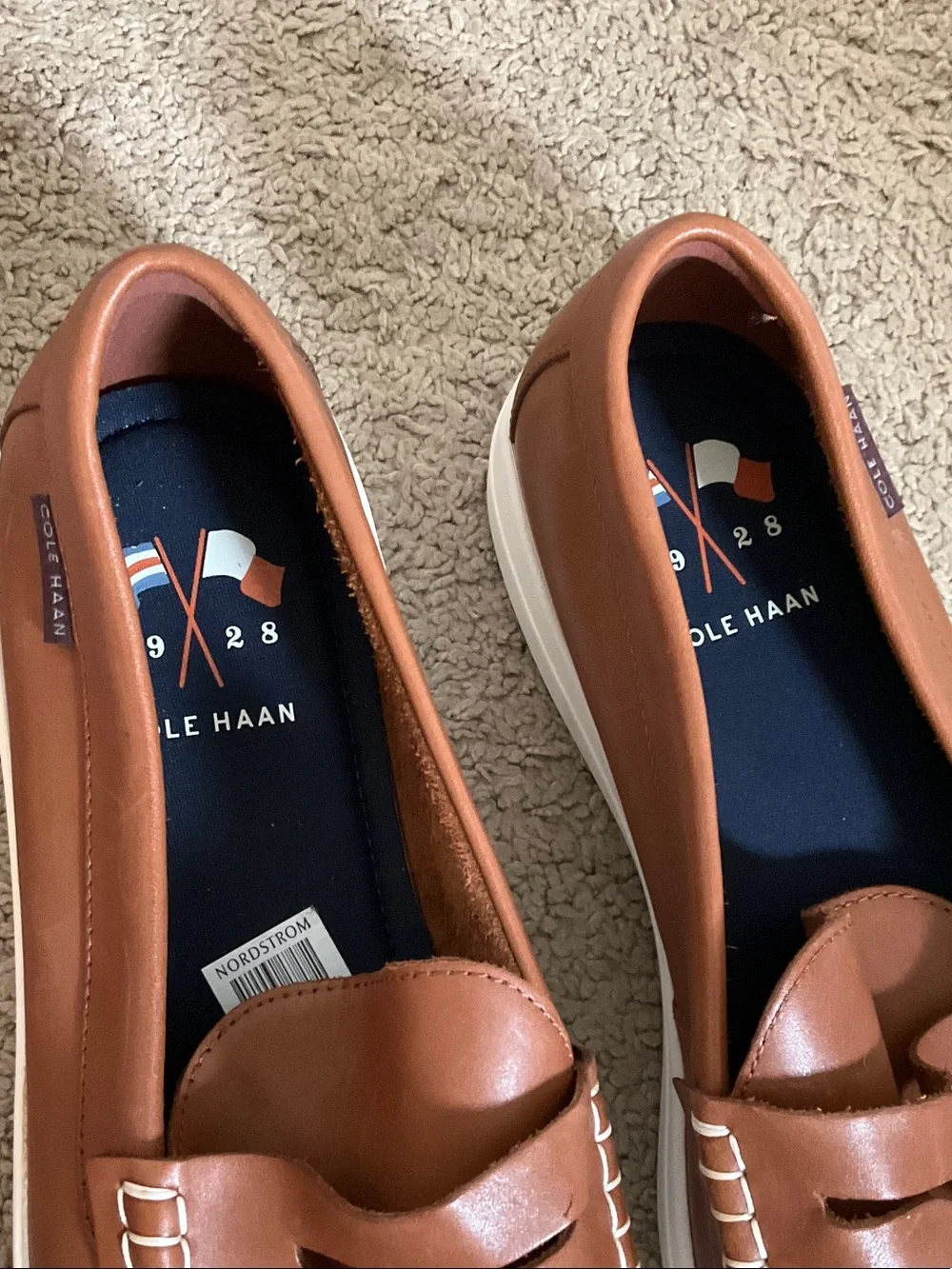 Cole Haan Brown Leather Penny Slip-On Loafer